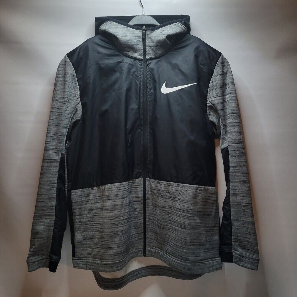 Nike Swoosh Dri Fit Therma Winterized Hoodie Black Grey XL